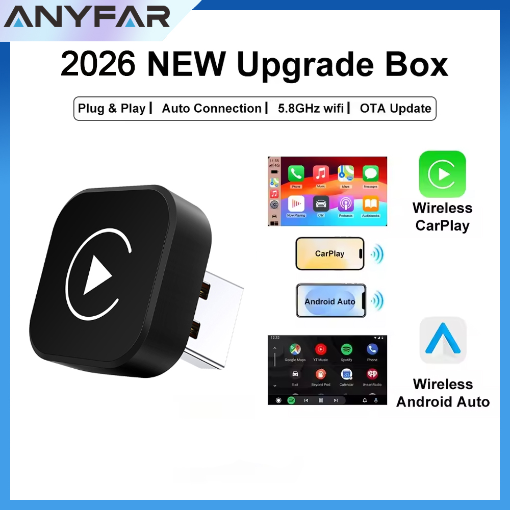 Smartwatch Universal - Беспроводной адаптер CarPlay 2026, 2-в-1: преобразователь