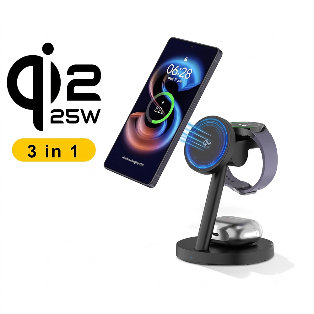Smartwatch Ac - Беспроводная зарядная станция 3-в-1 Qi2.2 25