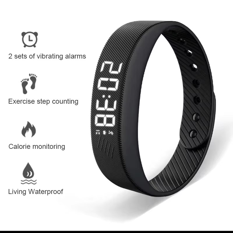 Android Smartwatch Accessories - Умный браслет с LED-дисплеем, водонепроницаемые цифровые