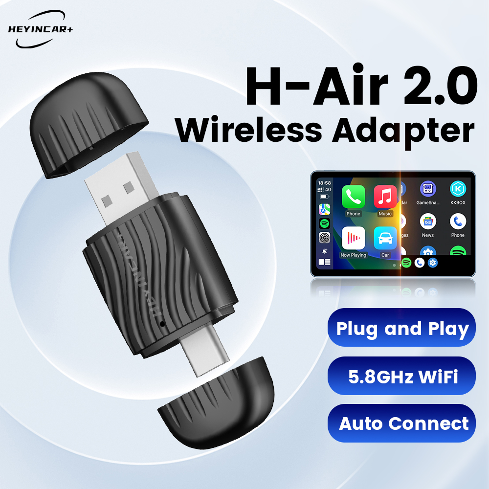 Smartwatch Universal - Беспроводной адаптер HEYINCAR 2-в-1 для CarPlay/Android